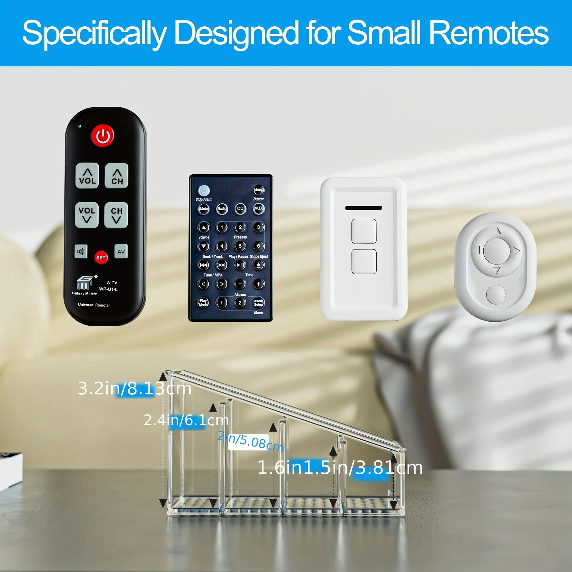 Clear Plastic  Holder and Desk Organizer with 4 Compartments for Home and Office Use